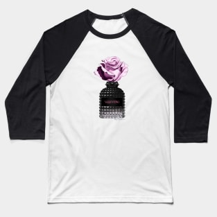 Black Perfume & Rose Baseball T-Shirt